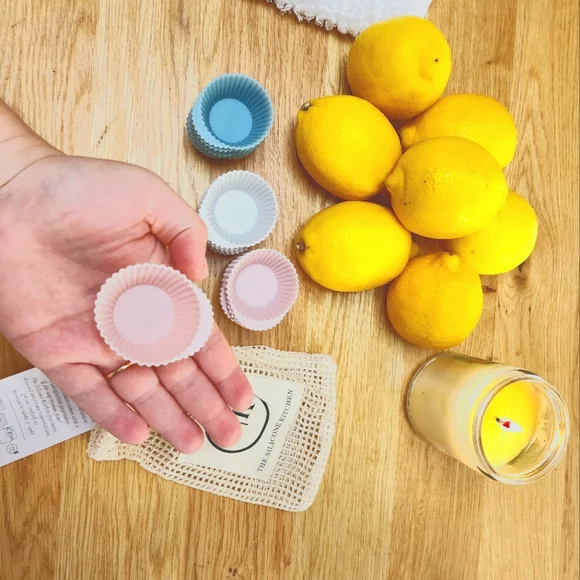 Brand new with tags silicone mini muffin liners- blue-pink-grey - Picture 1 of 6